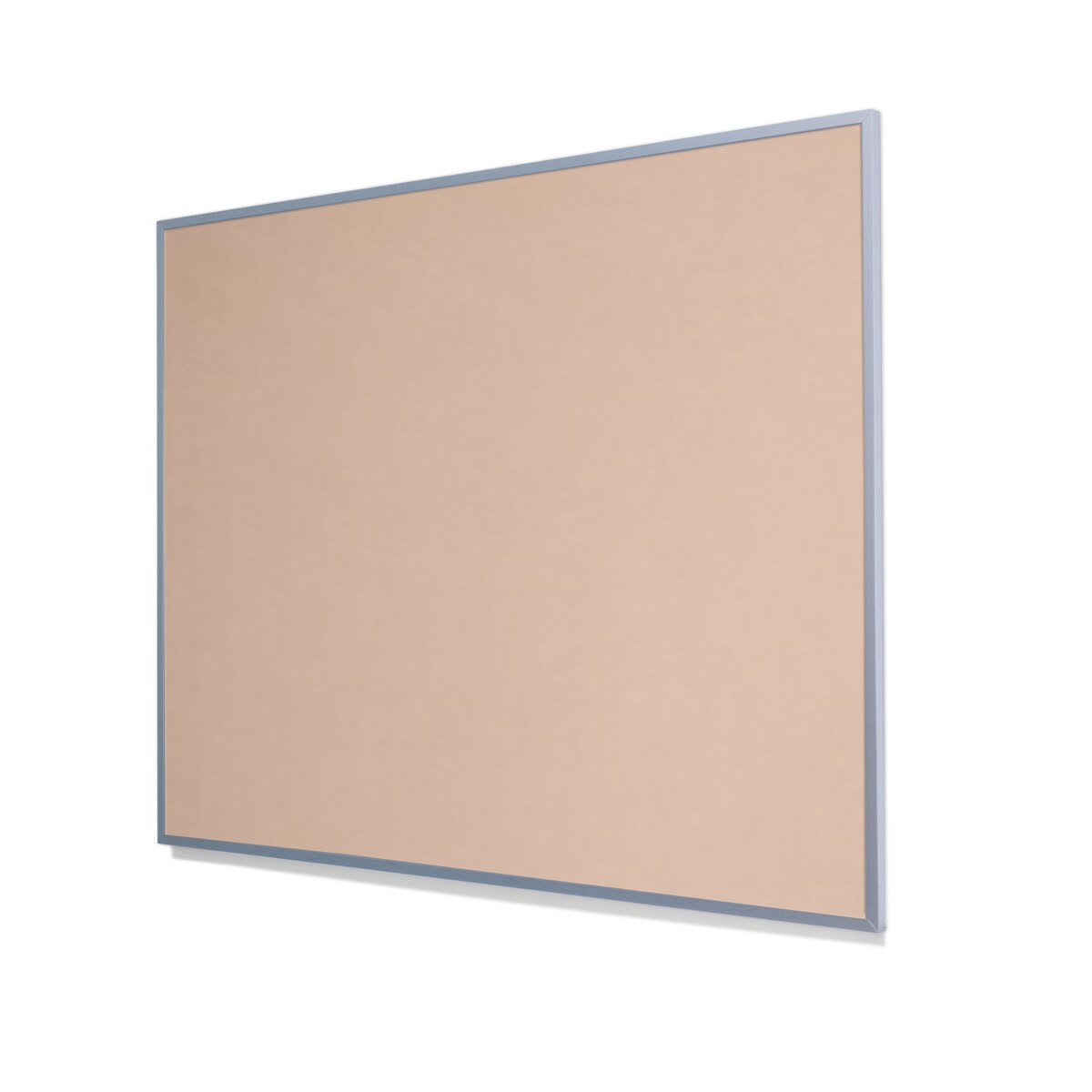 2186 Blanched Almond Colored Cork Forbo Bulletin Board with Narrow Light Aluminum Frame